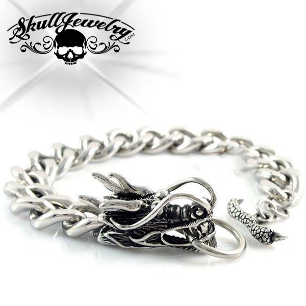 'Whatever It Takes' Stainless Steel Dragon Bracelet
