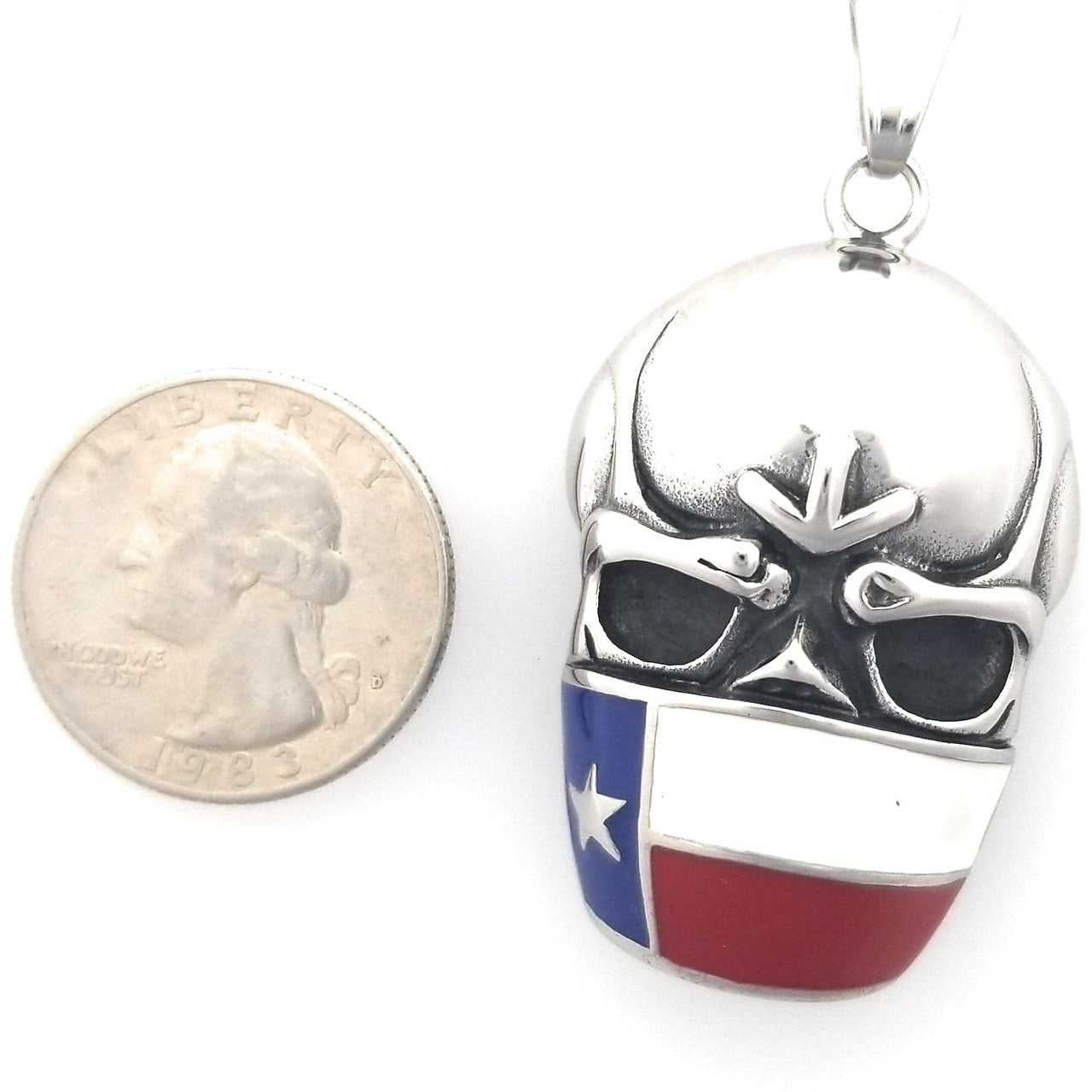 Don't Mess with Texas Skull Pendant