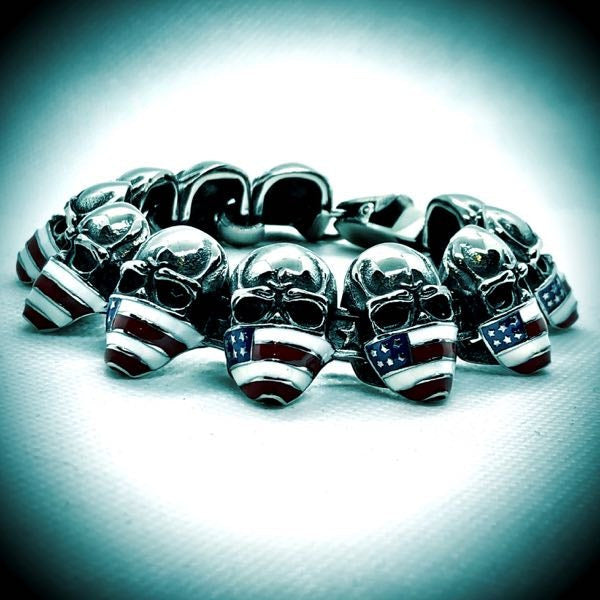 'America' Skull Link Bracelet