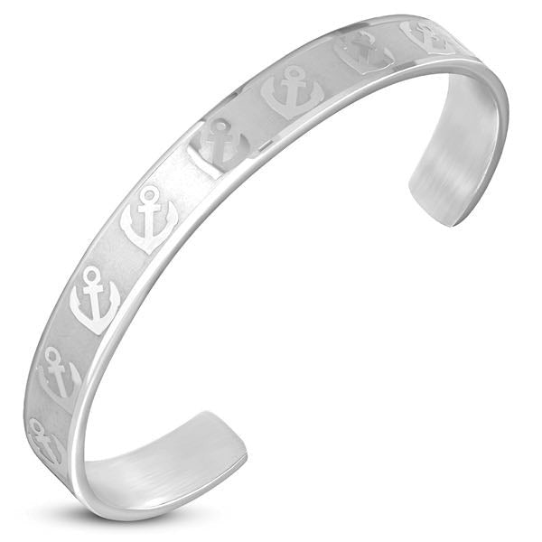 Anchor Bangle Bracelet (b007)