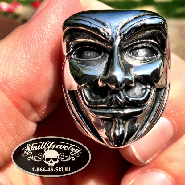 'Anonymous/Vendetta' Stainless Steel Ring