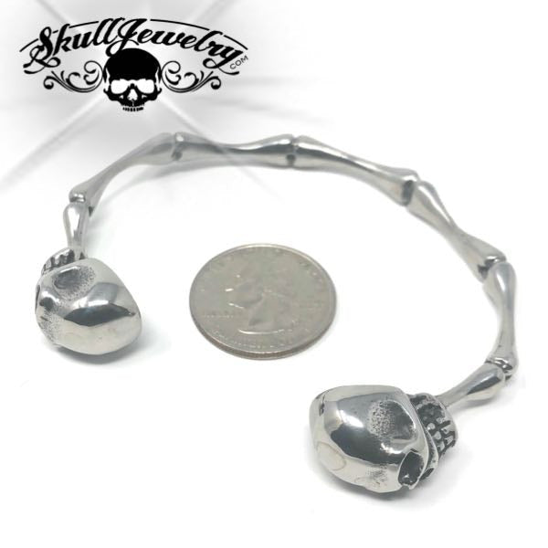 'Bad to the Bone' Steel Bangle Bracelet