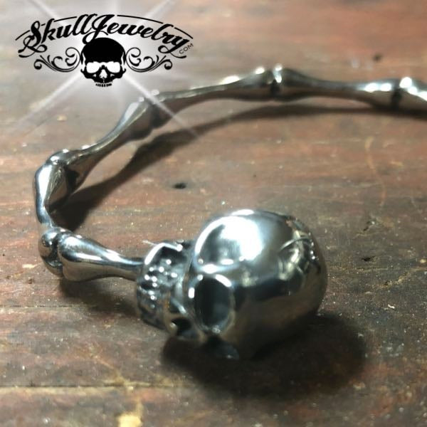 'Bad to the Bone' Steel Bangle Bracelet