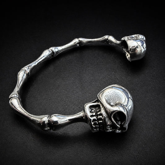 Bad to the Bone Steel Bangle Bracelet