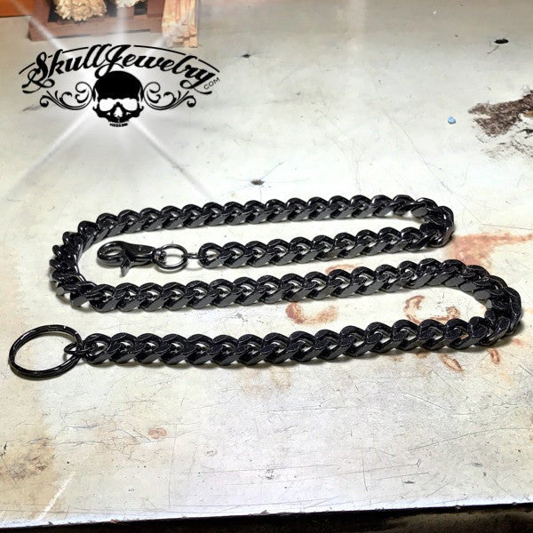 black wallet jeans chain