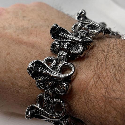 Big, Bold & Heavy Snake Link Bracelet