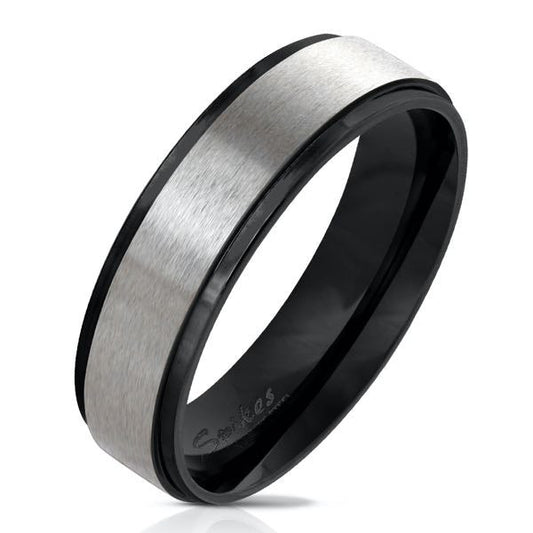 Black Stepped Edge w/Brushed Ring (#714)