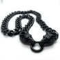 Black 24" Big, Bold & Heavy Wolf Pendants w/ Heavy Chain (#n020black)