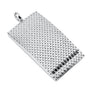 Black CZ Dog Tag Pendant (#c136)