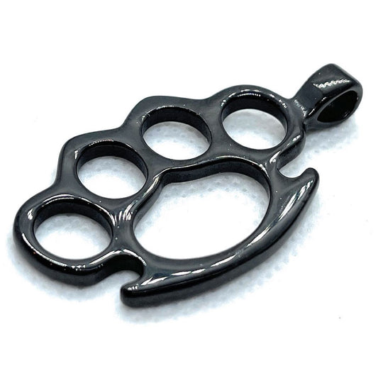 Black 'Knuckle Duster' Pendant (#p151black)