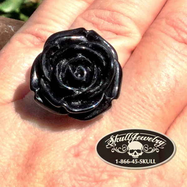 Black Rose Ring (#m0253)