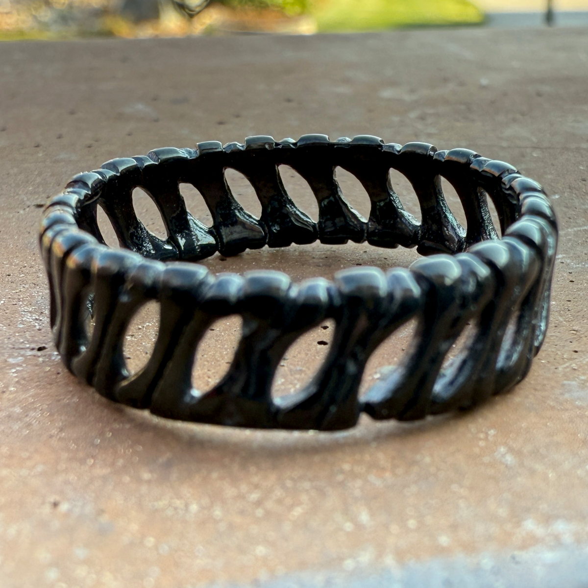 Black Skeletal Ribcage Band