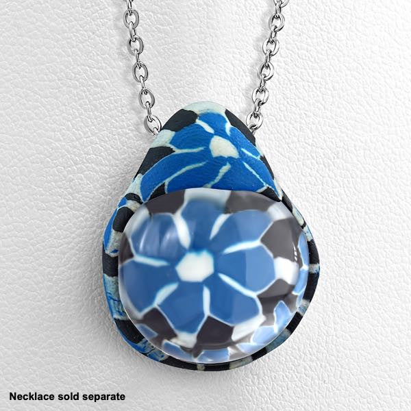 Blue Teardrop Bloom Pendant