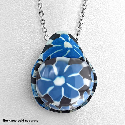 Blue Teardrop Bloom Pendant