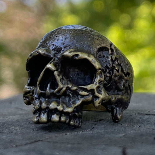 Bronze Warrior Skull Ring