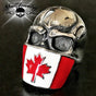 Canadian Skull Ring – Flag Maple Leaf (#745)