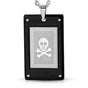 Deaths Head Dog Tag Pendant (#c306)