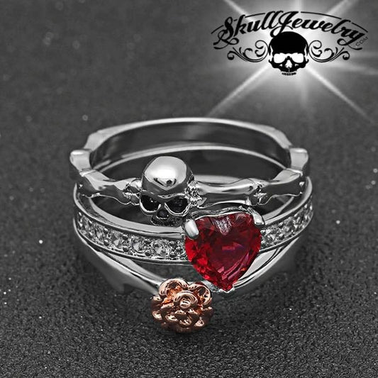 'Cuore del Fiore del Cranio' Ring (#w036)