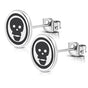Deathrock Skull Stud Earrings (#c503)