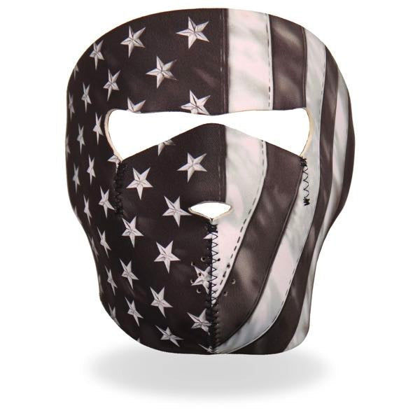 Freedom Fighter Black And White Face Mask - front view