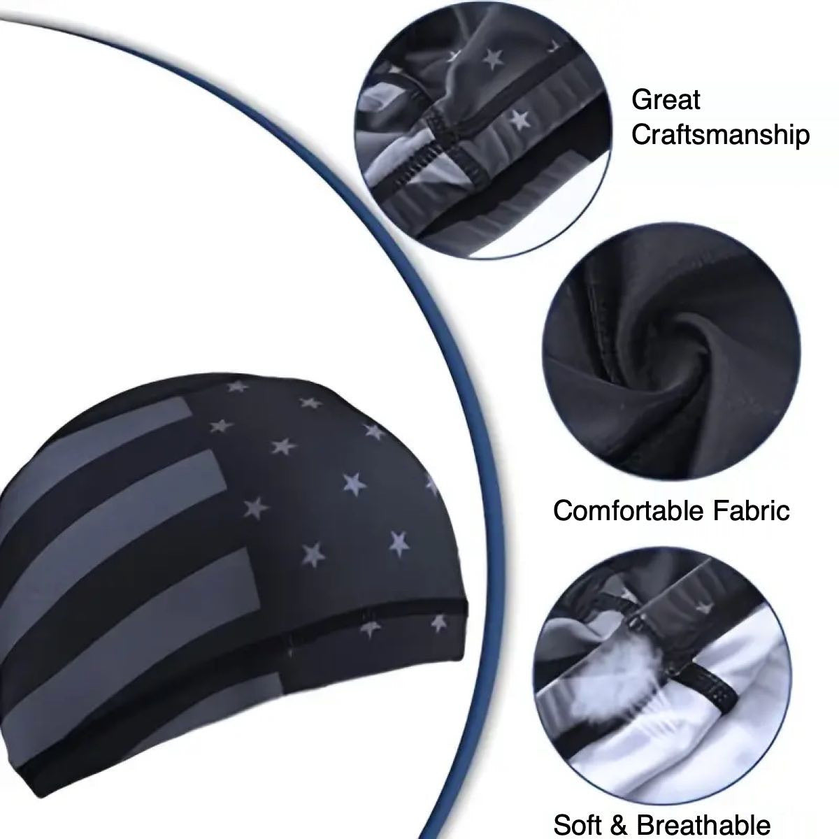 Freedom Ride motorcycle riding cap with american flag