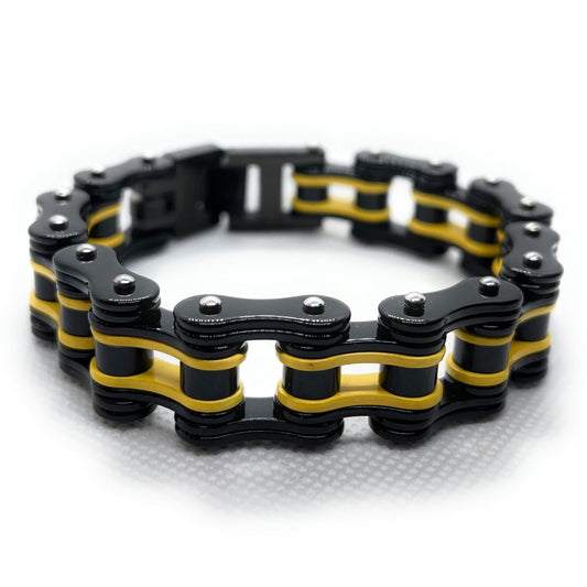 'Giallo e Nero' Black/Yellow Bracelet (#942)