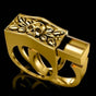 Gold-Tone 'Hidden Agenda' Skull Ring (#w041gold)