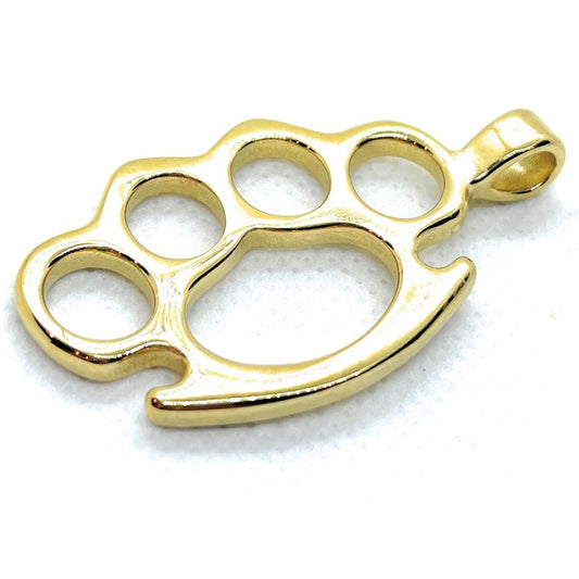 Gold-Tone 'Knuckle Duster' Pendant