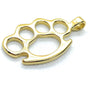 Gold-Tone 'Knuckle Duster' Pendant (#p151gold)
