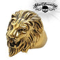 Gold-Tone 'Lion Heart' Ring (#277GOLD)