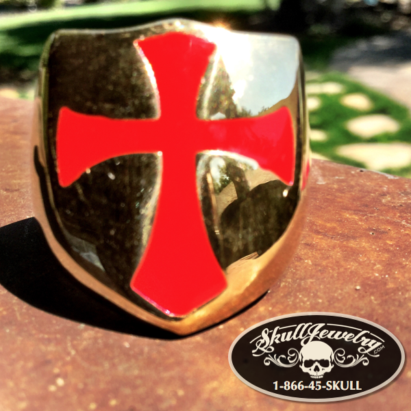 Red Cross on Gold Ring