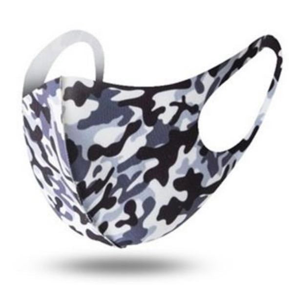 Dust Mask For Riding - Gray Camouflage Washable Face Mask (mask036)