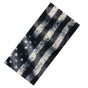 Dust Mask For Riding - Gray/Blue Wavy American Flag Face Mask - 14 Different Uses