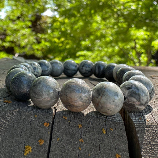 Gray Crazy Lace Jasper Bracelet