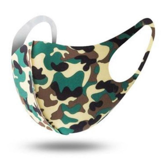 Green Camouflage Washable Face Mask