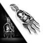 Grim Reaper on Fire Skull Pendant (c215)