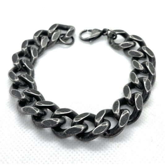 Gun Metal Cuban Link Steel Bracelet