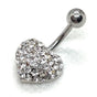 Heart of Diamonds Belly Button Ring
