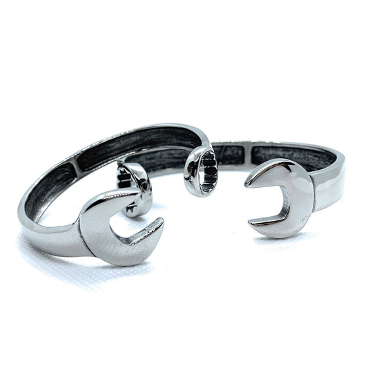 'Putting In Work' Steel Bangle Bracelet