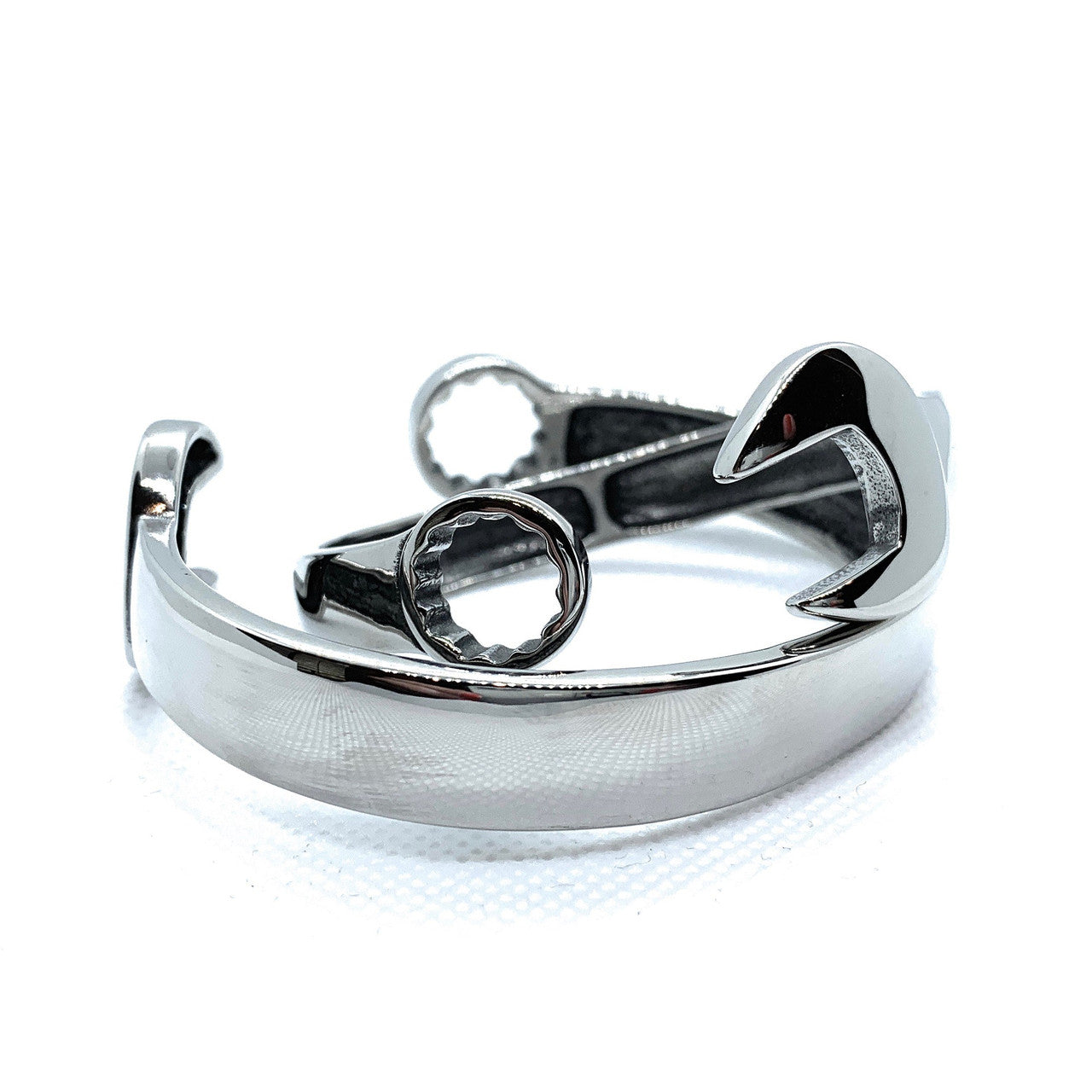 'Putting In Work' Steel Bangle Bracelet