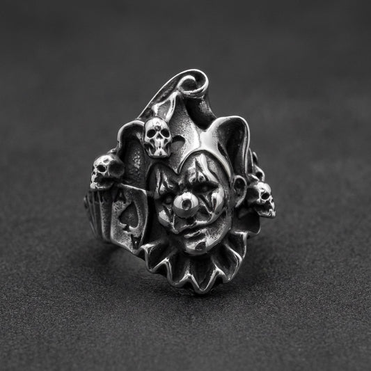 Jester of Death™ – Gothic Skull Clown Ring