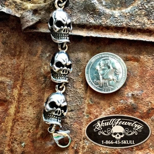 Kam Evil 9 Nine Linked Skull Bracelet