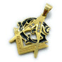 Large Gold Tone Masonic Pendant (#c014)