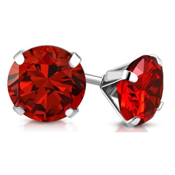 Light Red Swarovski Crystal Stud 