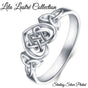 Lila Lustré Collection - Celtic Knots Sterling Silver Plated Ring (#w045)