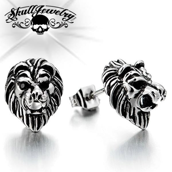 'Lion' Earring w/Red Eyes (e034)