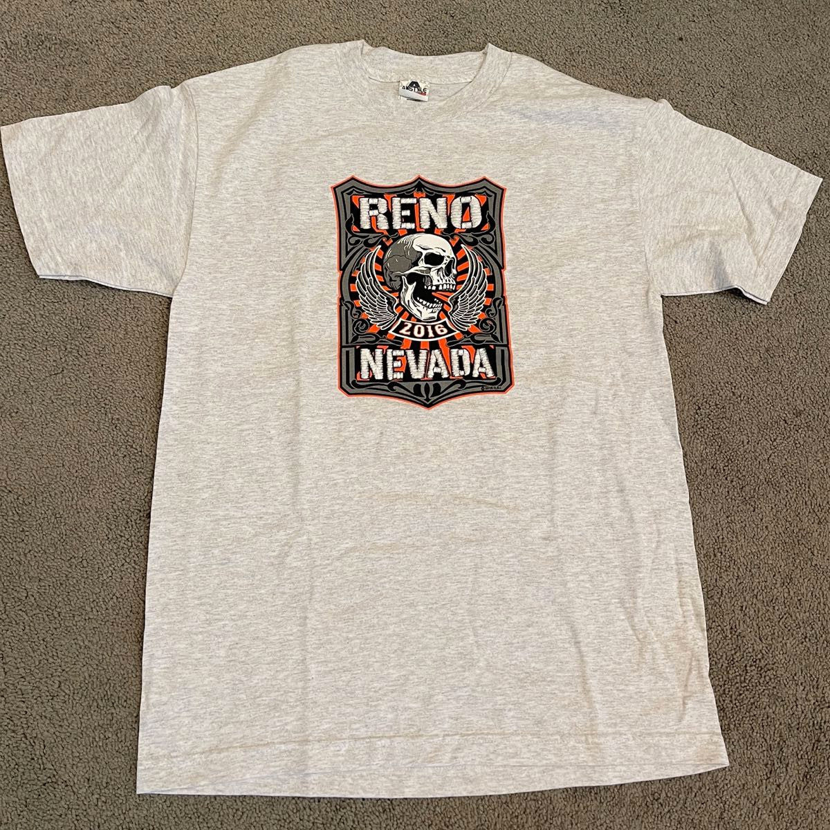 MEDIUM GRAY - Reno Nevada Rally T-Shirt front