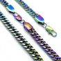 MULTI-COLOR Stainless Steel Necklace/Bracelet Combo Set (#set015)