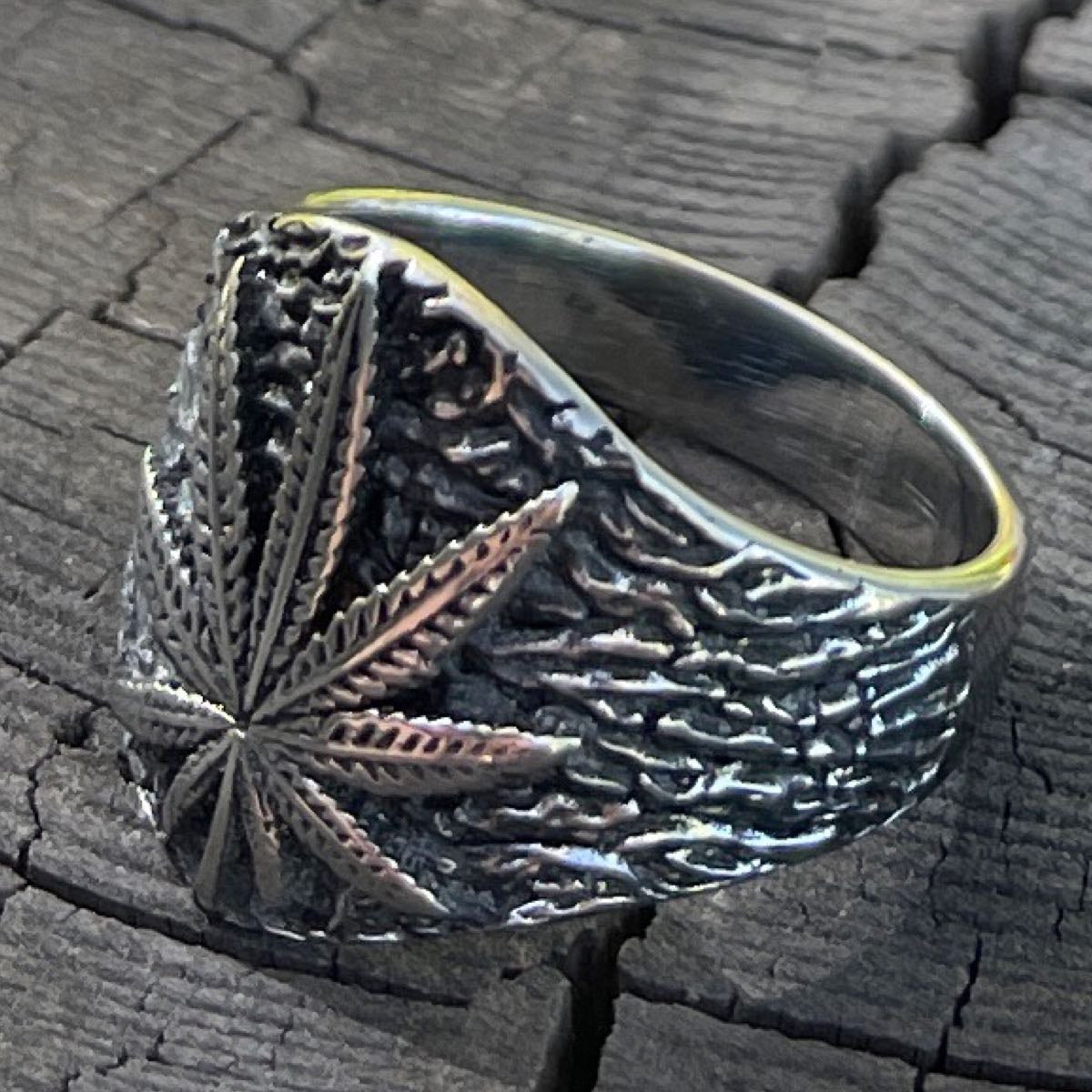 Marijuana Leaf Ring (#420Stainless)