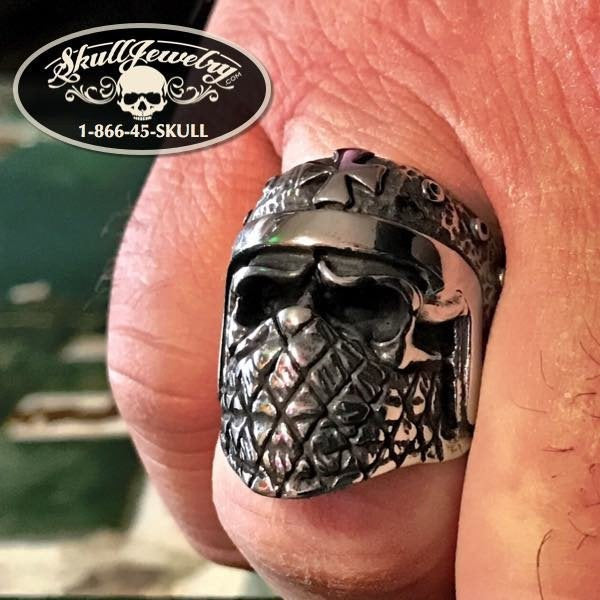 Masked Crusader Skull Ring